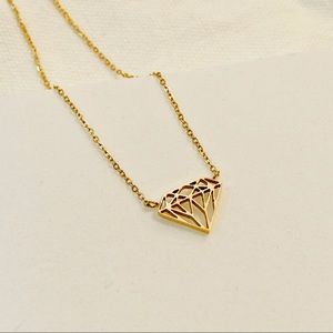 Gold Diamond Charm Necklace  ✨